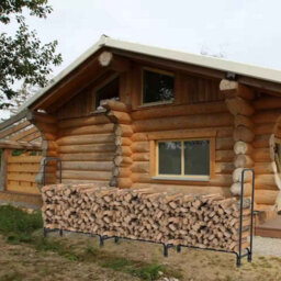 8Ft Outdoor Firewood Log Rack, Heavy Duty Metal Storage Stand For Patio Or Fireplace. - thumbnail 5