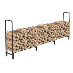 8Ft Outdoor Firewood Log Rack, Heavy Duty Metal Storage Stand For Patio Or Fireplace. - thumbnail 4