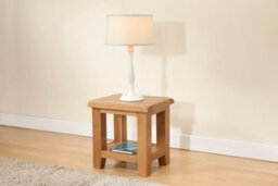 Buttercup Farm Shrewsbury Lamp Table - L33 X W40 X H40 Cm - Oak - thumbnail 5