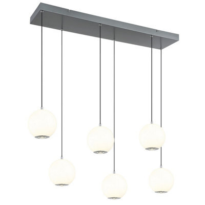 Luminosa Lighting Luminosa Simmons Cluster Pendant Ceiling Light Matt Grey 6X Led 3000/4000/6000K - image 1