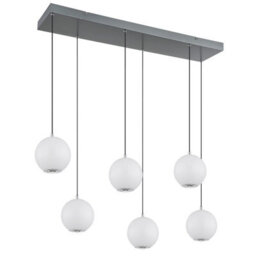 Luminosa Lighting Luminosa Simmons Cluster Pendant Ceiling Light Matt Grey 6X Led 3000/4000/6000K - thumbnail 3