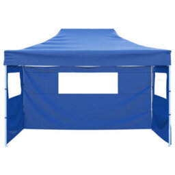 Walplus Professional Folding Party Tent Garden Gazebo Canopy With 3 Sidewalls 3X4 M Steel Blue - thumbnail 2