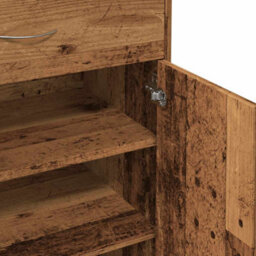 Berkfield Shoe Cabinet Old Wood 60X35X84 Cm Engineered Wood - thumbnail 8