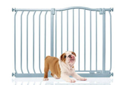 Bettacare Curved Top Dog Gate, 98Cm -107Cm, Matt Grey, Pressure Fit Pet Gate For Dog And Puppy, Pet And Dog Barrier - thumbnail 1