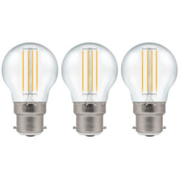 Crompton Lamps Led Golfball 4.5W B22 Harlequin Ip65 Warm White Clear (3 Pack) - thumbnail 1