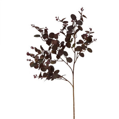 Hill Interiors Eucalyptus Artificial Plant Burgundy (One Size) - image 1