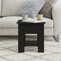 Berkfield Modern Coffee Table Black 40X40X42 Cm Engineered Wood - thumbnail 3