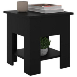 Berkfield Modern Coffee Table Black 40X40X42 Cm Engineered Wood - thumbnail 4