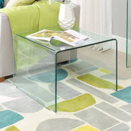 The Furniture Market Geo-Glass Square Side Lamp Table - thumbnail 2