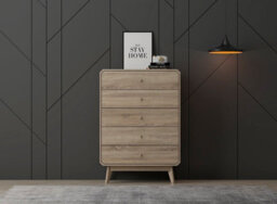 Kidsaw Br15, 5 Drawer Chest In Light Oak - thumbnail 4
