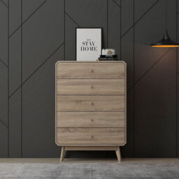 Kidsaw Br15, 5 Drawer Chest In Light Oak - thumbnail 2