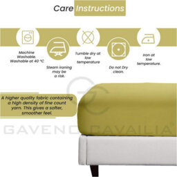 Gc Gaveno Cavailia Premium Super Soft Percale Fitted Sheet King Green - thumbnail 4