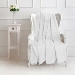 Ehc Cotton Soft Hand Woven Reversible Lightweight Adult Cellular Blanket, King Size 230 Cm X 250 Cm, White - thumbnail 4
