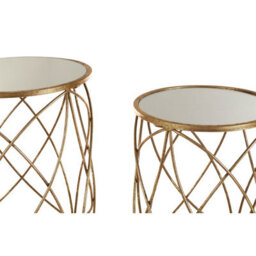 Orsina Industrial Design Set Of Two Round Side Tables, Versatile Table For Livingroom, Everyday Use Lounge Table - thumbnail 3