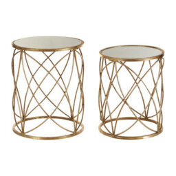 Orsina Industrial Design Set Of Two Round Side Tables, Versatile Table For Livingroom, Everyday Use Lounge Table - thumbnail 2