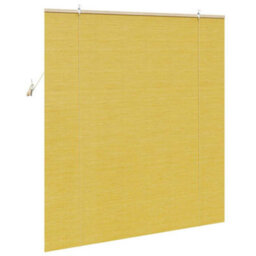 Berkfield Window Blinds & Shades With Curtains Manual Yellow Bamboo - thumbnail 5