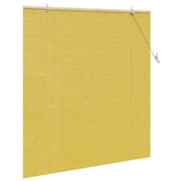 Berkfield Window Blinds & Shades With Curtains Manual Yellow Bamboo - thumbnail 4