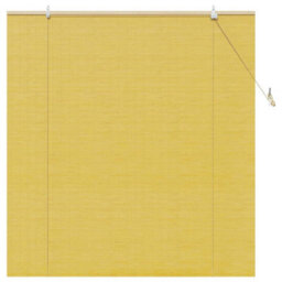 Berkfield Window Blinds & Shades With Curtains Manual Yellow Bamboo - thumbnail 2