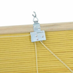 Berkfield Window Blinds & Shades With Curtains Manual Yellow Bamboo - thumbnail 7