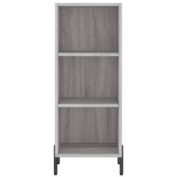 Berkfield Highboard Grey Sonoma 34.5X34X180 Cm Engineered Wood - thumbnail 6