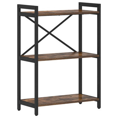 Berkfield Modern Bookcase Smoked Oak 60 X 30 X 83 Cm Engineered Wood - image 1
