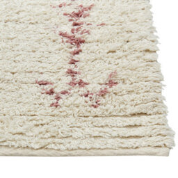 Beliani Beige Cotton Area Rug 80 X 150 Cm - Hand-Tufted Geometric Low Pile For Living Room And Bedroom - thumbnail 6