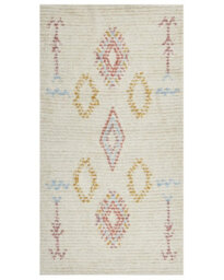 Beliani Beige Cotton Area Rug 80 X 150 Cm - Hand-Tufted Geometric Low Pile For Living Room And Bedroom - thumbnail 1