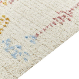 Beliani Beige Cotton Area Rug 80 X 150 Cm - Hand-Tufted Geometric Low Pile For Living Room And Bedroom - thumbnail 3