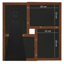 Berkfield Modern Collage Photo Frame For 4X(13X18 Cm) Picture Dark Brown Mdf - thumbnail 8
