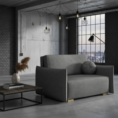 Viva Glov Ii Sofa Bed With Sleep Function Storage Container Chipboard Wooden Frame Springs 134X98X85Cm Grey - image 1