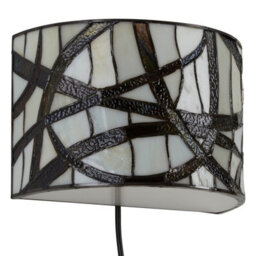 Orsina Branch Wall Light, Hand Rolled Art Glass Shade With Abstract Design, Bronze Frame Accent Light, Wall Light - thumbnail 4