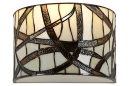 Orsina Branch Wall Light, Hand Rolled Art Glass Shade With Abstract Design, Bronze Frame Accent Light, Wall Light - thumbnail 3