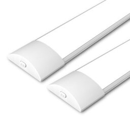 Paul Russells 4Ft Led Batten Lights, 40W, 4800 Lumens, Ip20, 3000K/4000K/6500K Colour Changeable Cct, Pack Of 2 - thumbnail 1