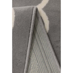 Melrose Colorama Frill Border Grey Indoor Area Runner Rug 67X200Cm - thumbnail 3