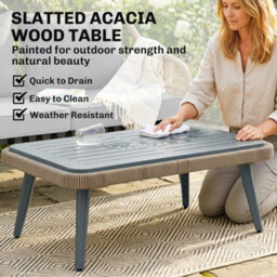 Outsunny 4 Piece Rattan Garden Furniture Set W/ Thick Cushions, Grey - thumbnail 8
