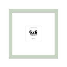 "6X6"" Mint Green Picture Frame - 6X6"" Square Frame With 3X3"" Mount For 6X6""/3X3"" Pictures Luxurious Style Wall Art, 1 Pack" - thumbnail 1