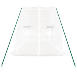 Berkfield Greenhouse With Steel Frame White 12 M2 6X2X2.85 M - thumbnail 5