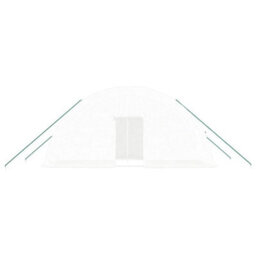 Berkfield Greenhouse With Steel Frame White 12 M2 6X2X2.85 M - thumbnail 4