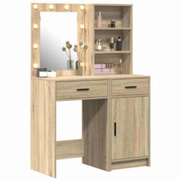 Walplus Dressing Table Set With Shelf 2 Pcs Sonoma Oak 50 X 41 X 135 Cm - thumbnail 3