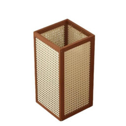 Freestanding Vintage Bamboo Umbrella Holder With Waterproof Storage Tray & Lid - thumbnail 1