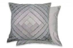 Gio Cushion Cover In Grey Silver - thumbnail 1