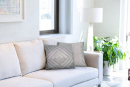 Gio Cushion Cover In Grey Silver - thumbnail 2