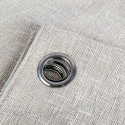 "Homescapes Light Grey Heavy Boucle Textured Blackout Lined Eyelet Curtain Pair, 66 X 72""" - thumbnail 3