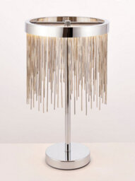 Luminosa Lighting Luminosa Zelma Led 1 Light Table Lamp Chrome, Silver Chain