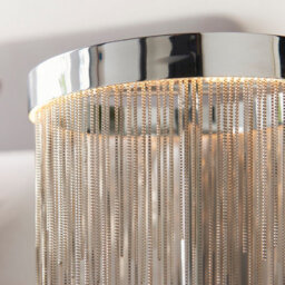 Anson Lighting Zanita Chrome With Silver Waterfall Effect Modern 1 Light Warm White Led Table Light - thumbnail 6
