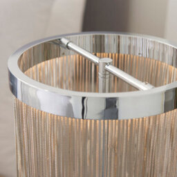 Anson Lighting Zanita Chrome With Silver Waterfall Effect Modern 1 Light Warm White Led Table Light - thumbnail 5
