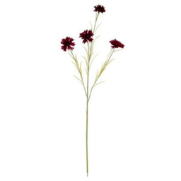 Hill Interiors Cornflower Stem Artificial Flower - Plastic - L20 X W20 X H77 Cm - Burgundy