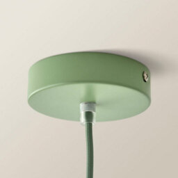 Valuelights Taffy Green Stripe Glass Pendant Ceiling Light And Bulb - thumbnail 3