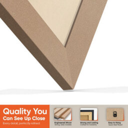 "AK Frames 25X17"" Rose Gold Modern Vinyl Record Frame With Ivory Mount For 12 Inch Lp Cover & Disc - Overlapped Design" - thumbnail 3