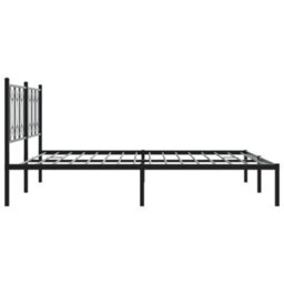 Berkfield Metal Bed Frame Without Mattress With Headboard Black 183X213Cm - thumbnail 5